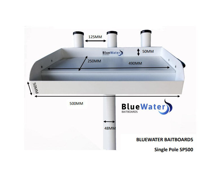 BLUEWATER SP500SG - SILVER/GREY (Single Pole Baitboard)